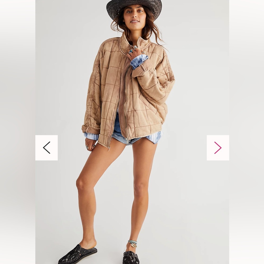 Free People Dolman Quilted Coat